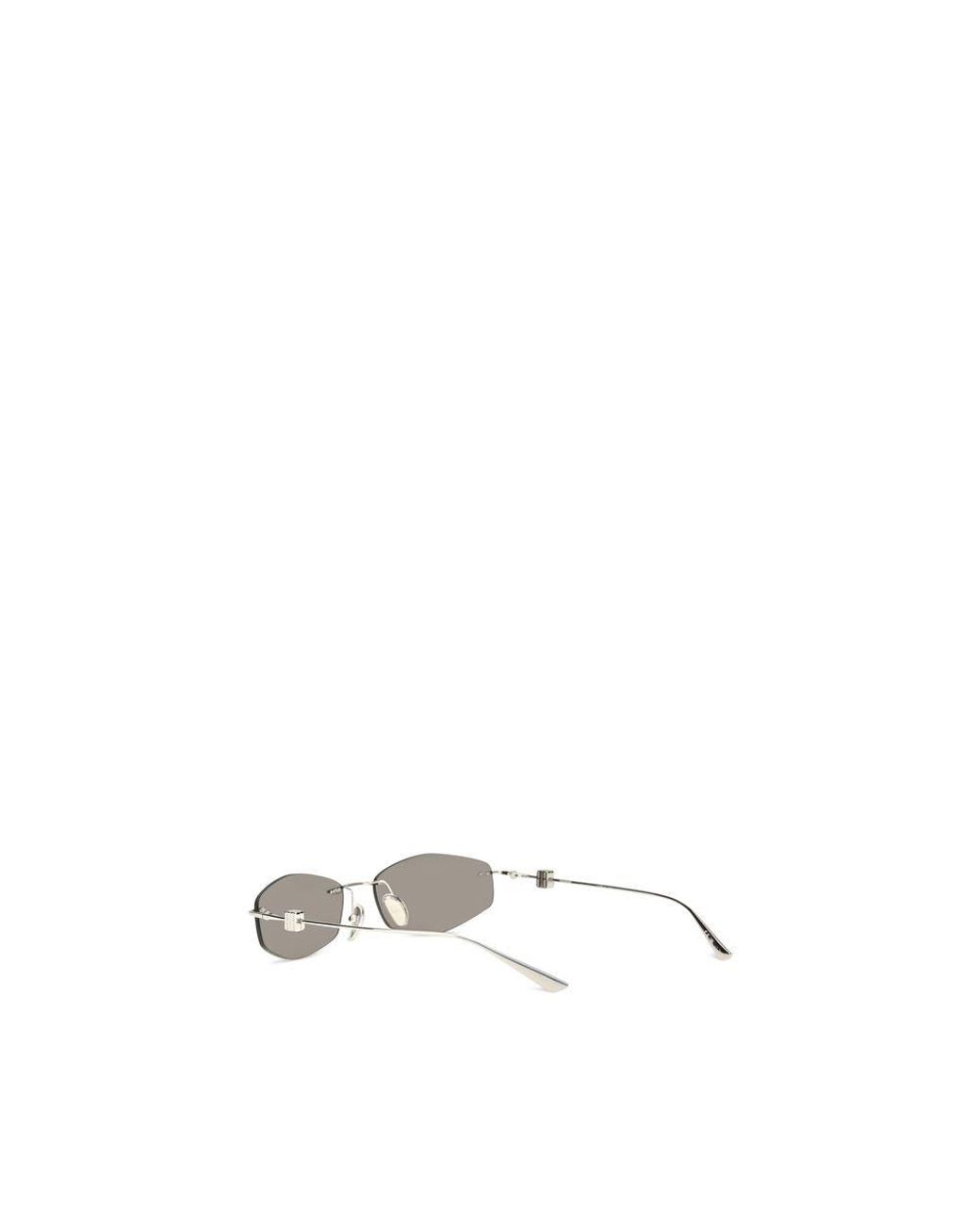 Balenciaga Metallic Silver Metal Sunglasses for men