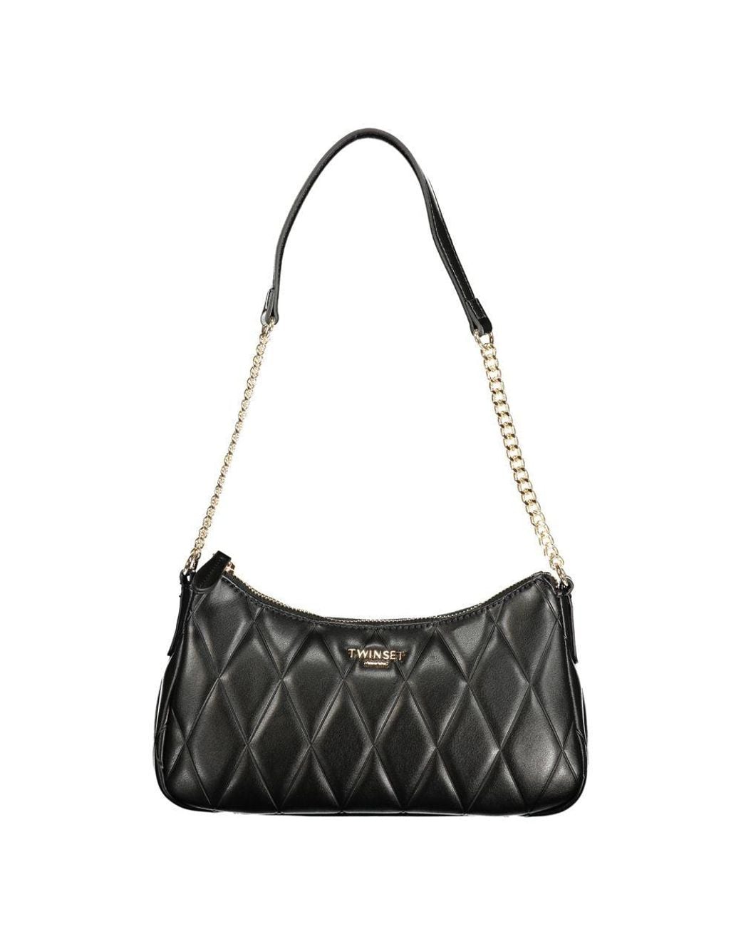 Twinset Black Polyurethane Shoulder Bag