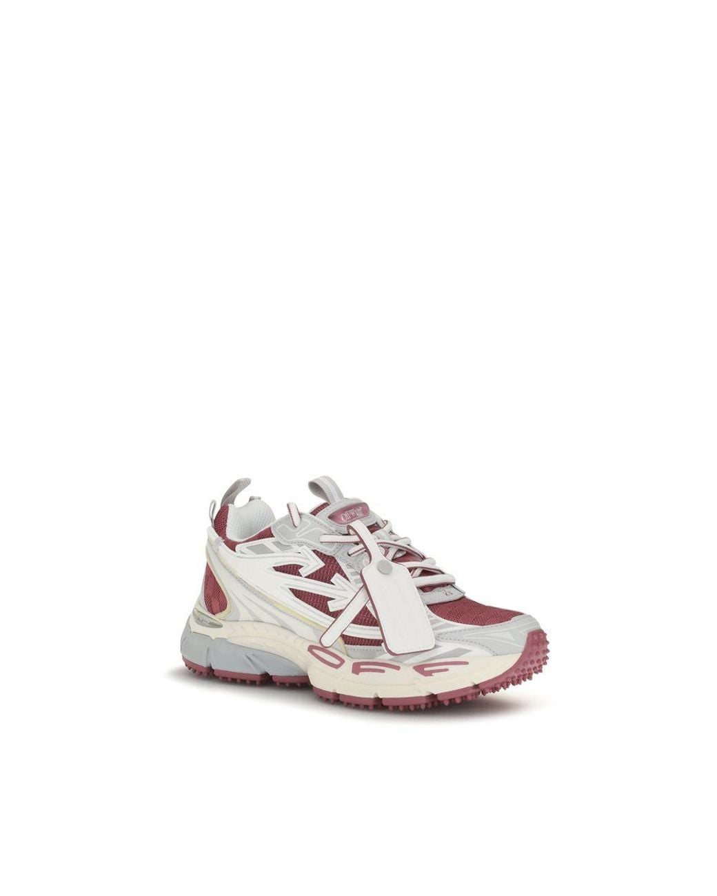 Off-White c/o Virgil Abloh Pink White Fabric Athletic Sneakers - Eu36/us6