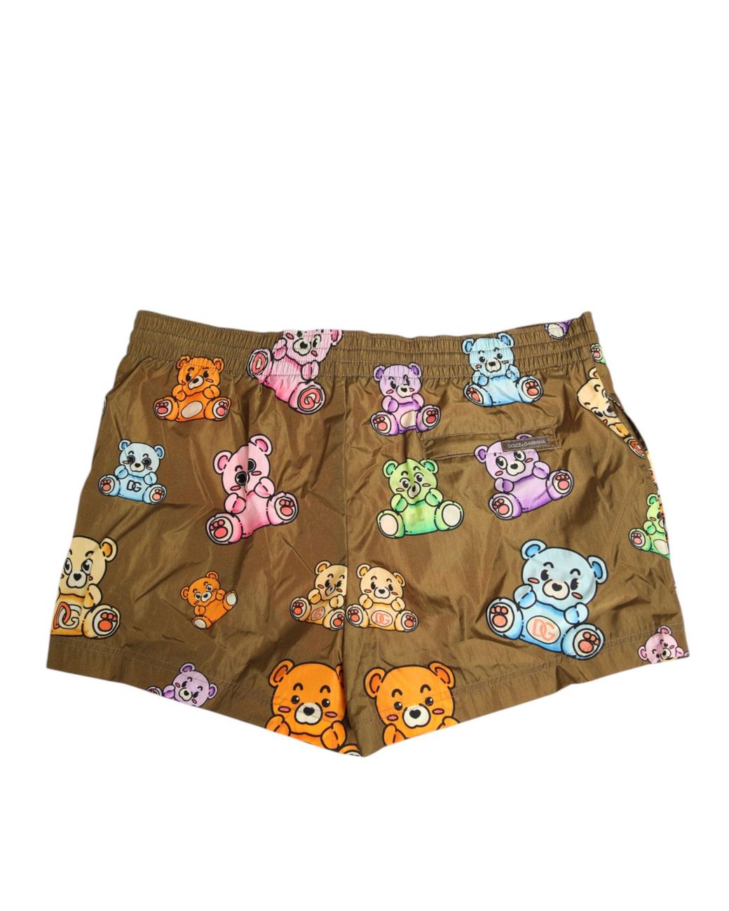 Dolce & Gabbana Brown Teddy Bear Shorts Swimwear Polyester for men