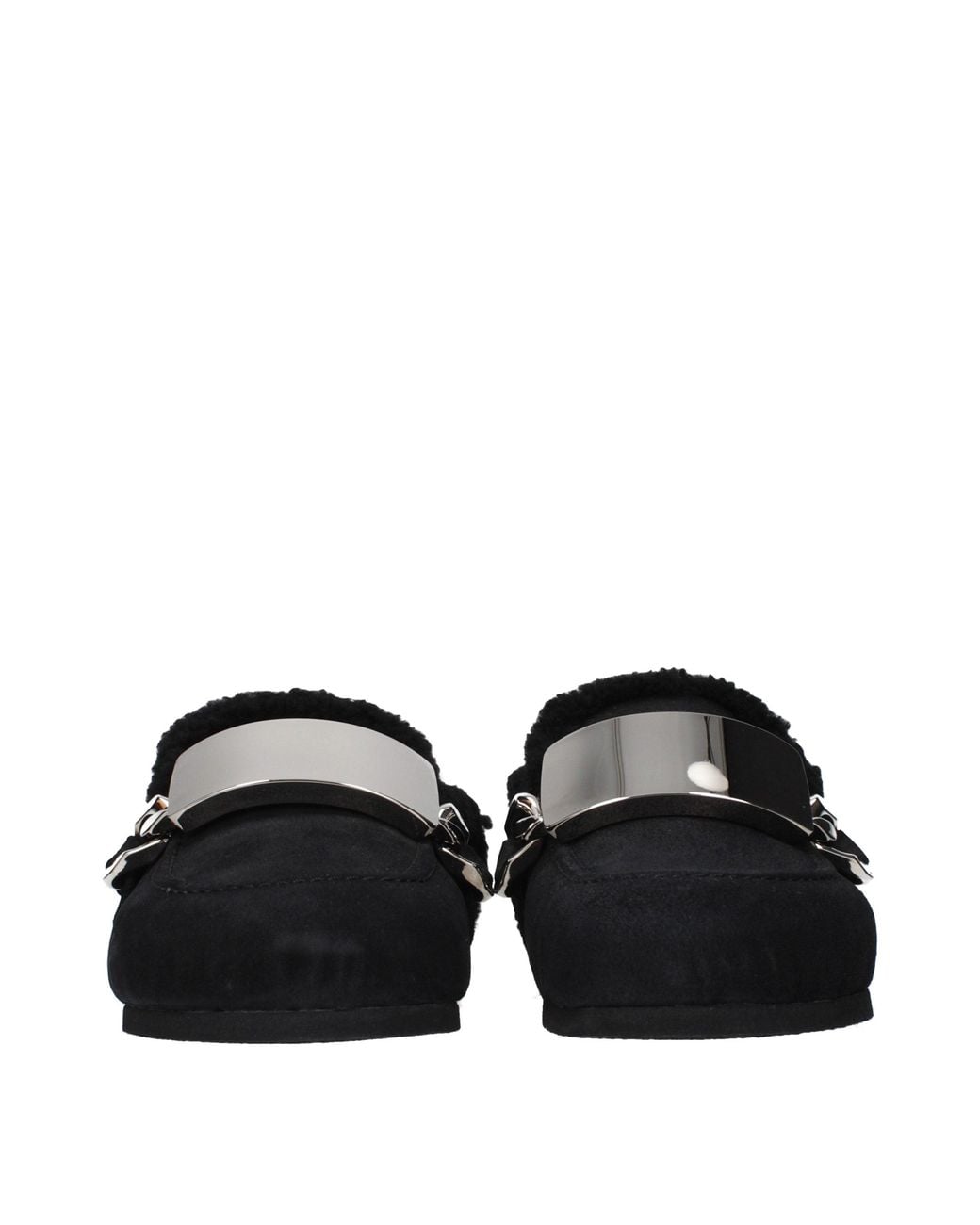 J.W. Anderson Black Leather Slippers for men