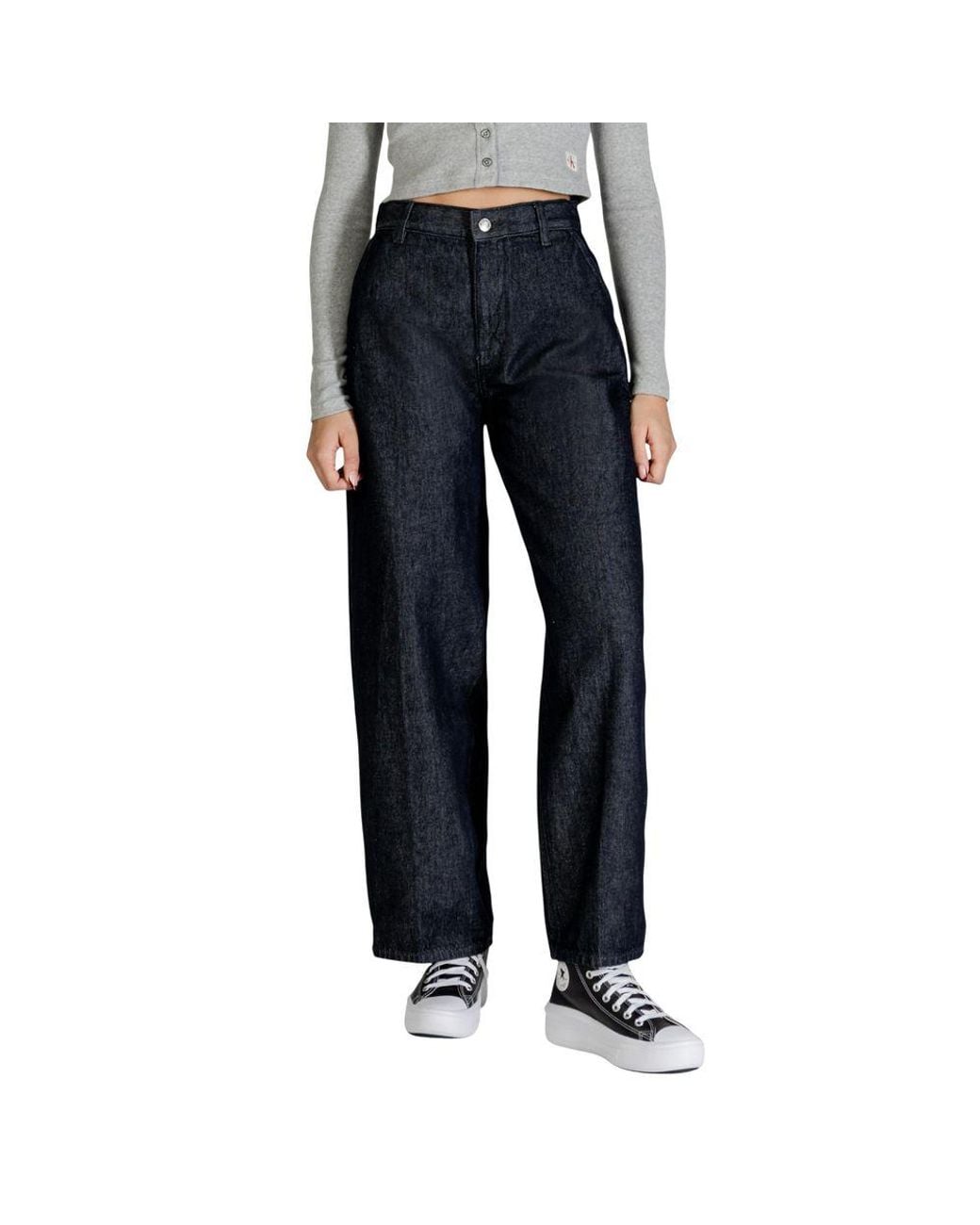 Calvin Klein Blue Cotton Bootcut Jeans