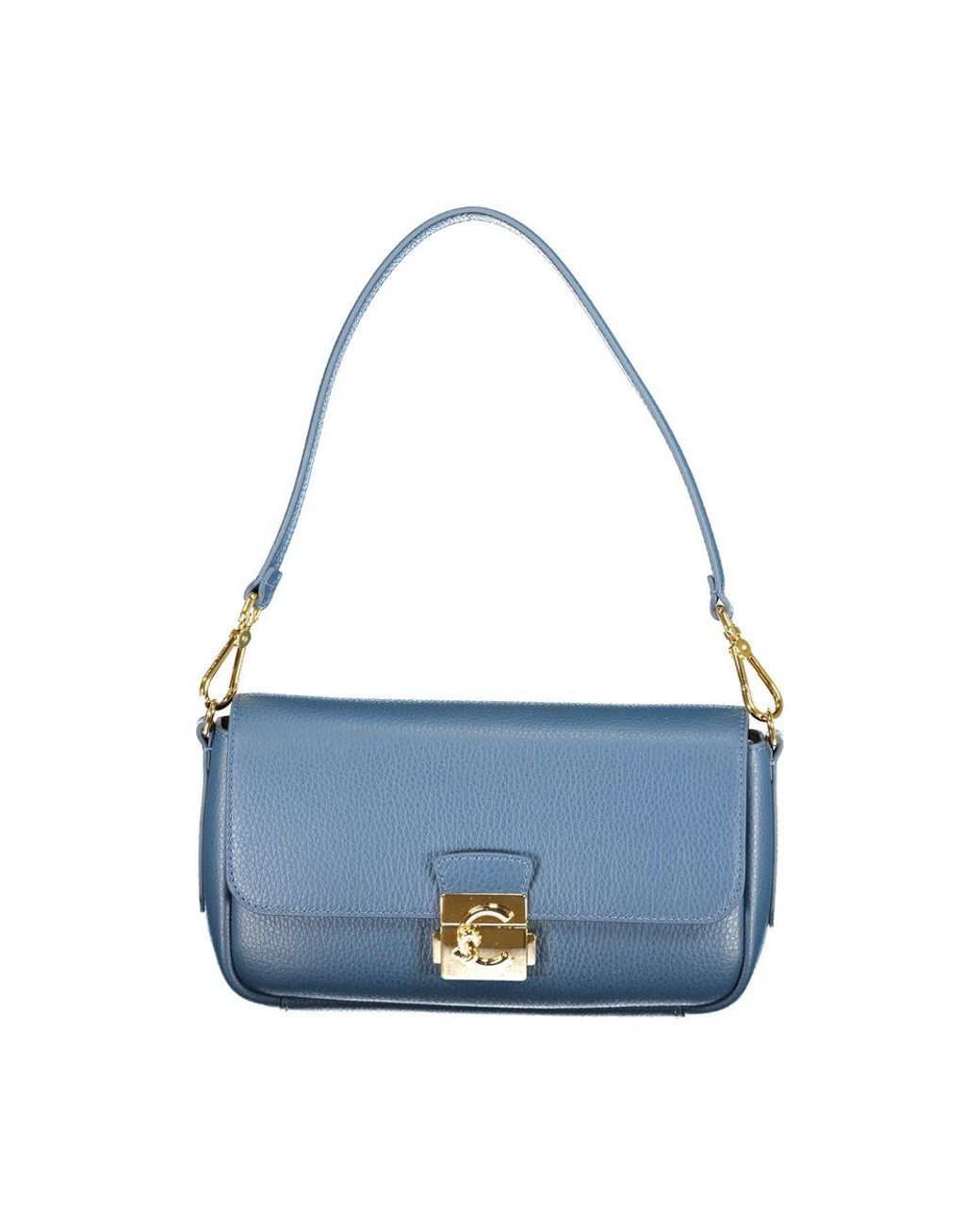 Coccinelle Blue Leather Handbag