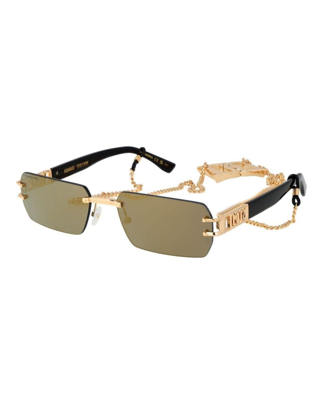 DSquared² Metallic Gold Metal Sunglasses for men