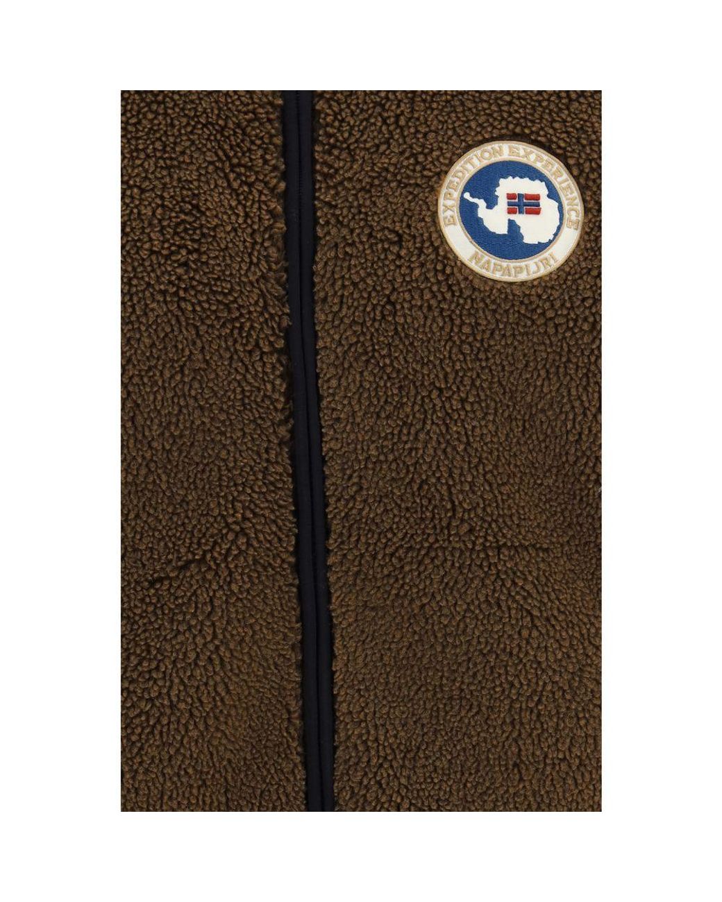 Napapijri Brown Polyester Sweatshirt Clothing for men