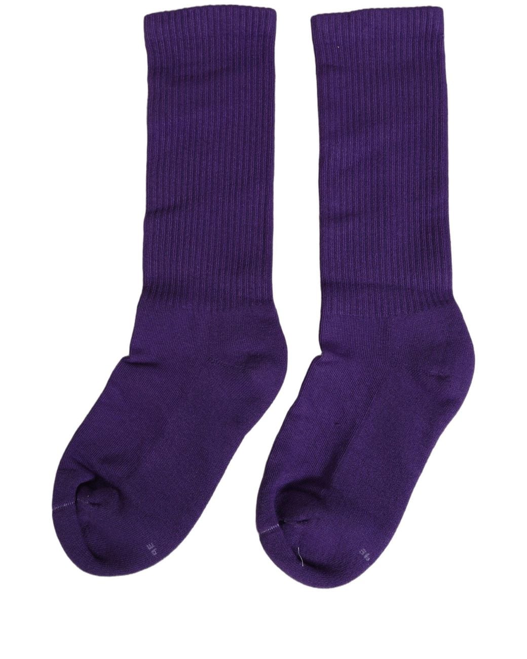 Dolce & Gabbana Purple Violet Cotton Ribbed Mid Calf Accessory Socks