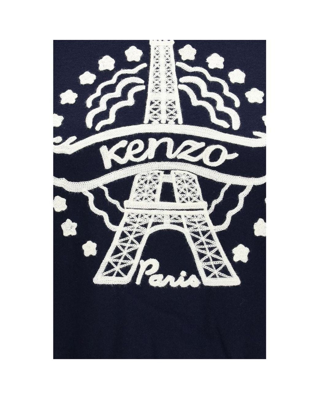 KENZO Blue Wool Oves Aries Sweatshirt