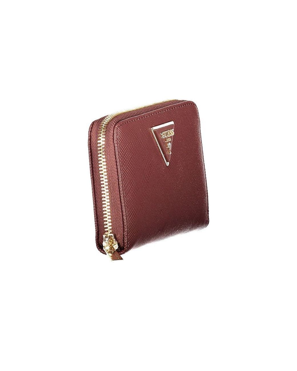 Guess Red Brown Polyethylene Wallet