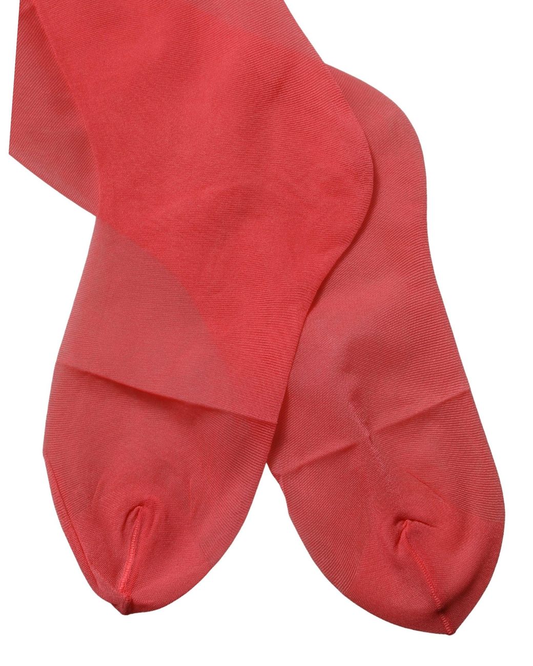 Dolce & Gabbana Red Nylon Mesh Sheer Calf Long Accessory Socks