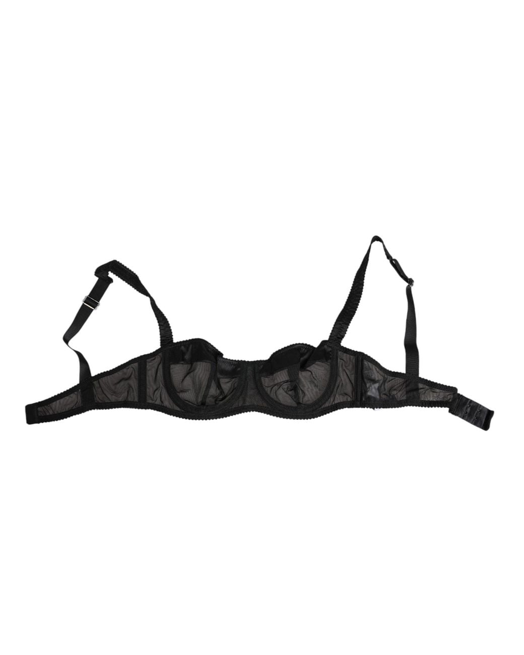 Dolce & Gabbana Black Sheer Mesh Underwire Bra Underwear Polyamide Clothing