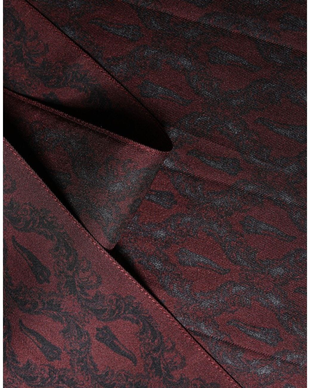 Dolce & Gabbana Purple Silk Paisley Foulard 135Cm X 22Cm Scarf for men