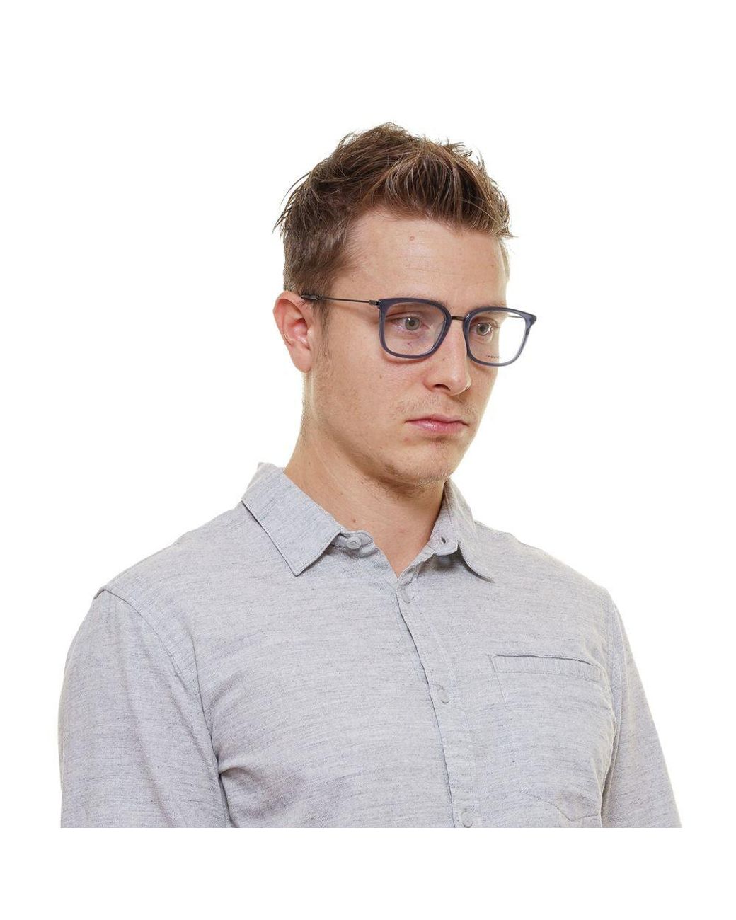 Police Blue Metal & Plastic Glasses (Frames) for men