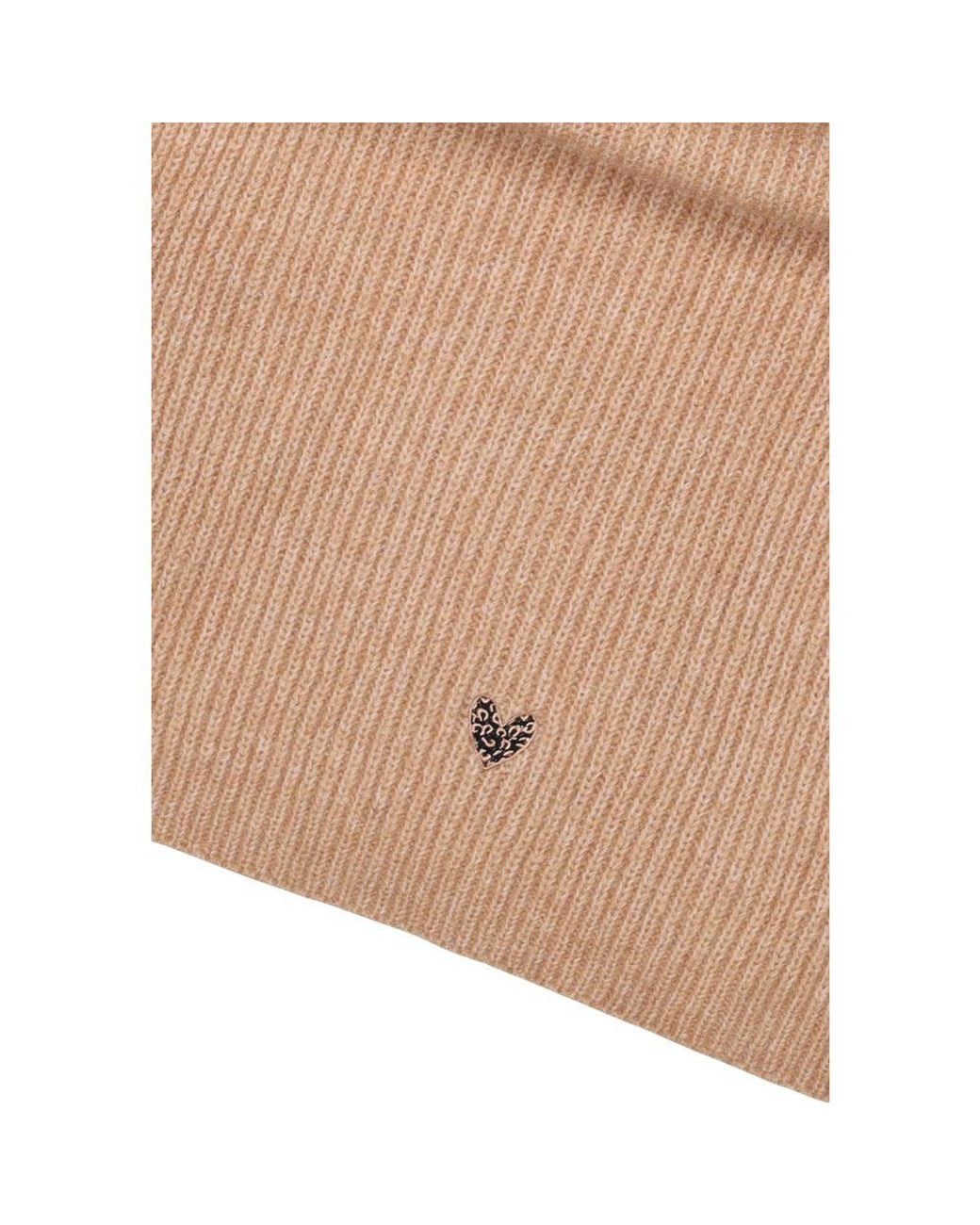Pieces Brown Beige Recycled Polyester Scarf