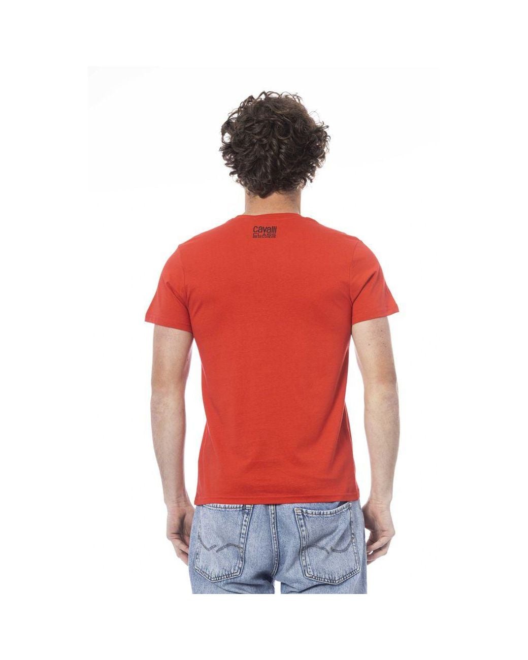 Roberto Cavalli Red Cotton Men T for men