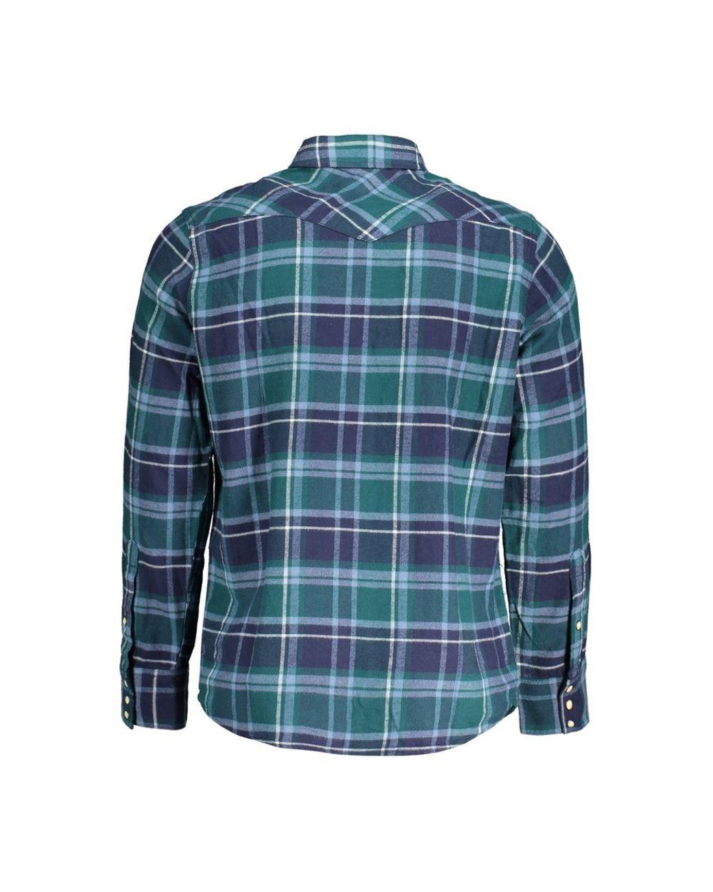 Wrangler Blue Verde Cotton Men Shirt for men