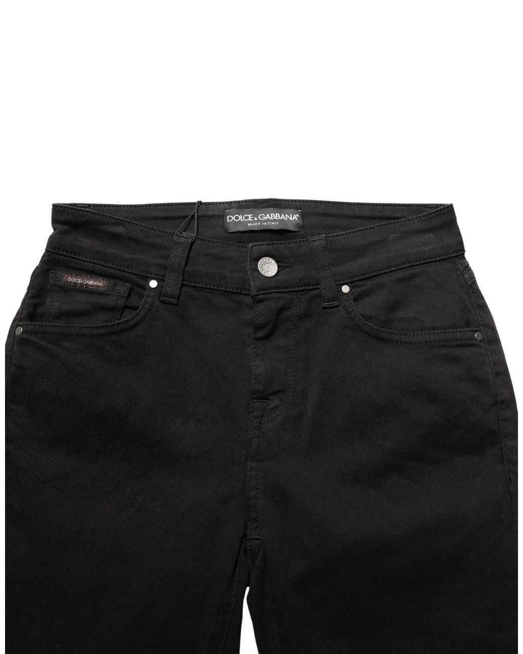 Dolce & Gabbana Black Cotton Stretch Skinny Denim Jeans