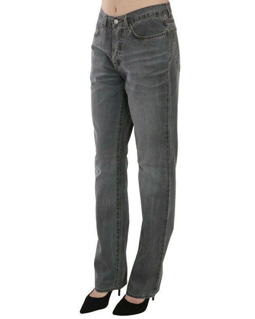Just Cavalli Black Chic Mid Waist Straight Leg Jeans
