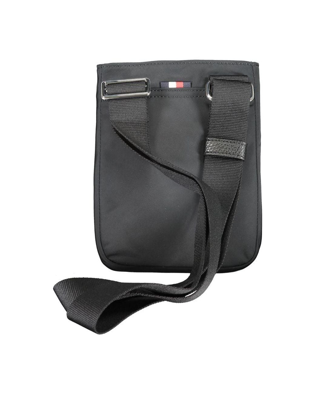 Tommy Hilfiger Gray Black Polyester Men's Shoulder Bag for men