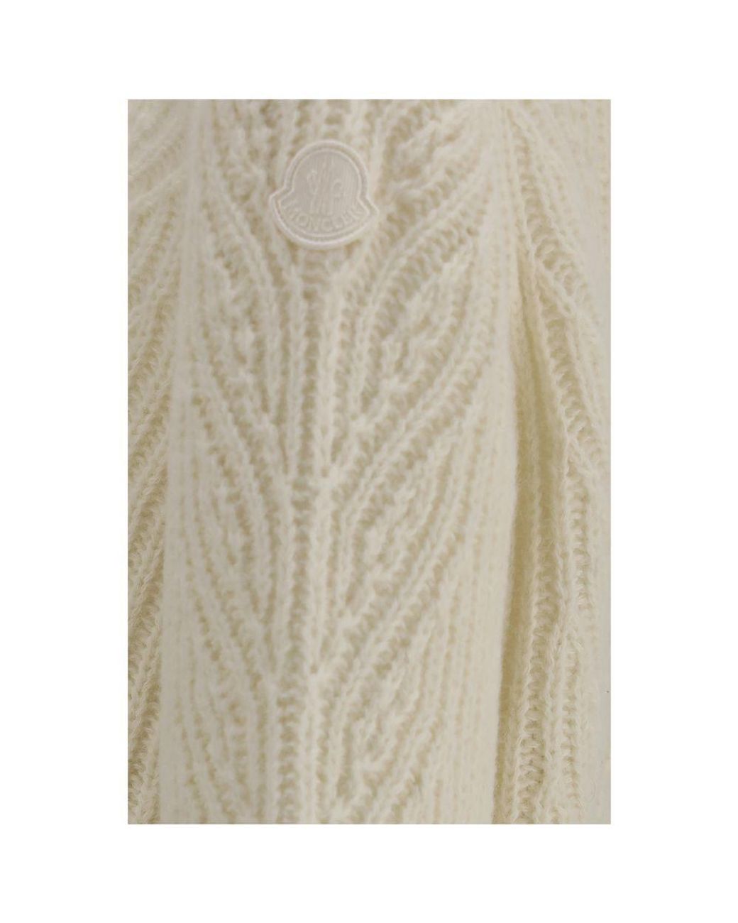 Moncler Natural Beige Wool Oves Aries Turtleneck