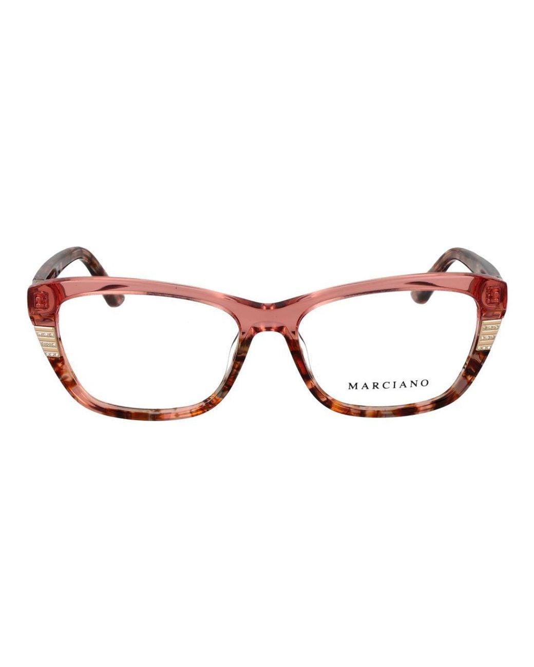 MARCIANO BY GUESS Brown Pink Acetate Glasses (frames)