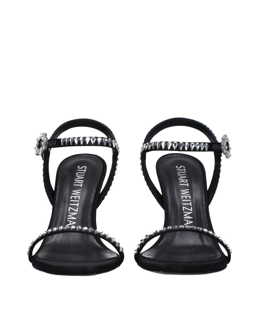 Stuart Weitzman Black Satin Sandal for men
