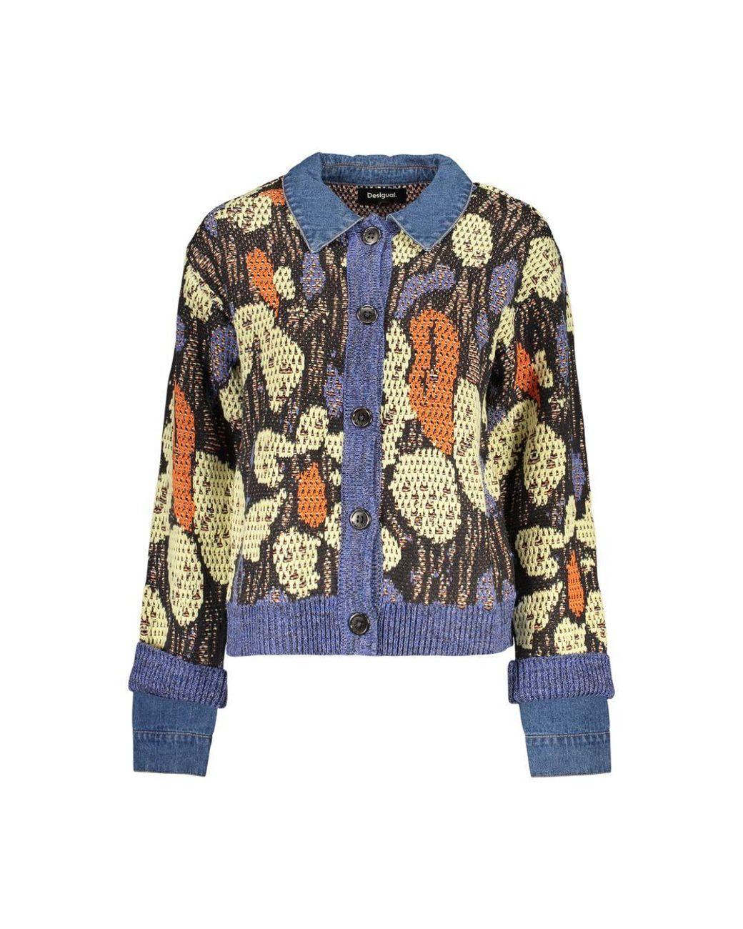 Desigual Blue Viscose Sweater