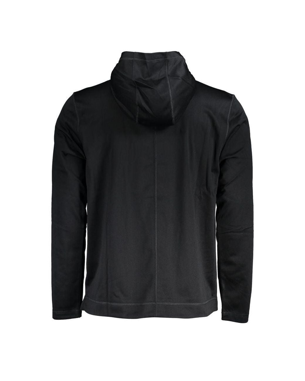 Calvin Klein Black Sleek Hooded Sweatshirt With Logo Print for men