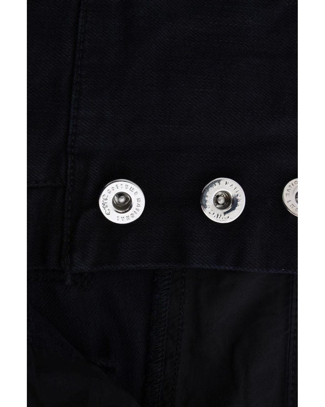 CoSTUME NATIONAL Black Cotton Slim Fit Cropped Jeans