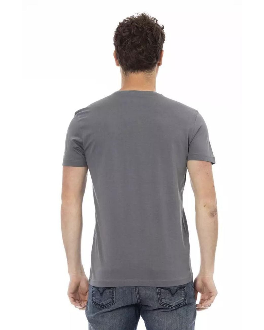 TRUSSARDI ACTION Gray Cotton Men T for men