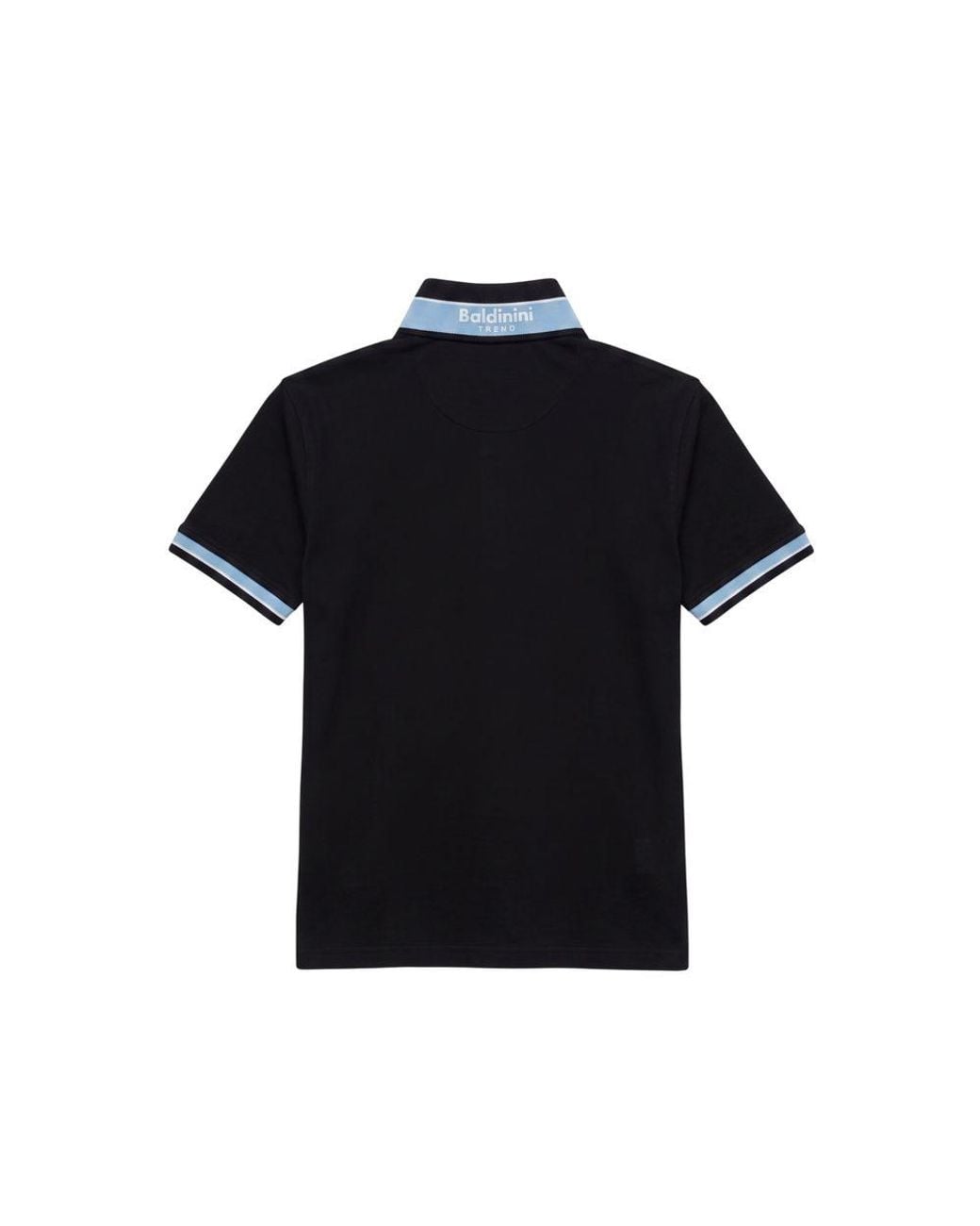 Baldinini Black Blue Cotton Men Polo for men
