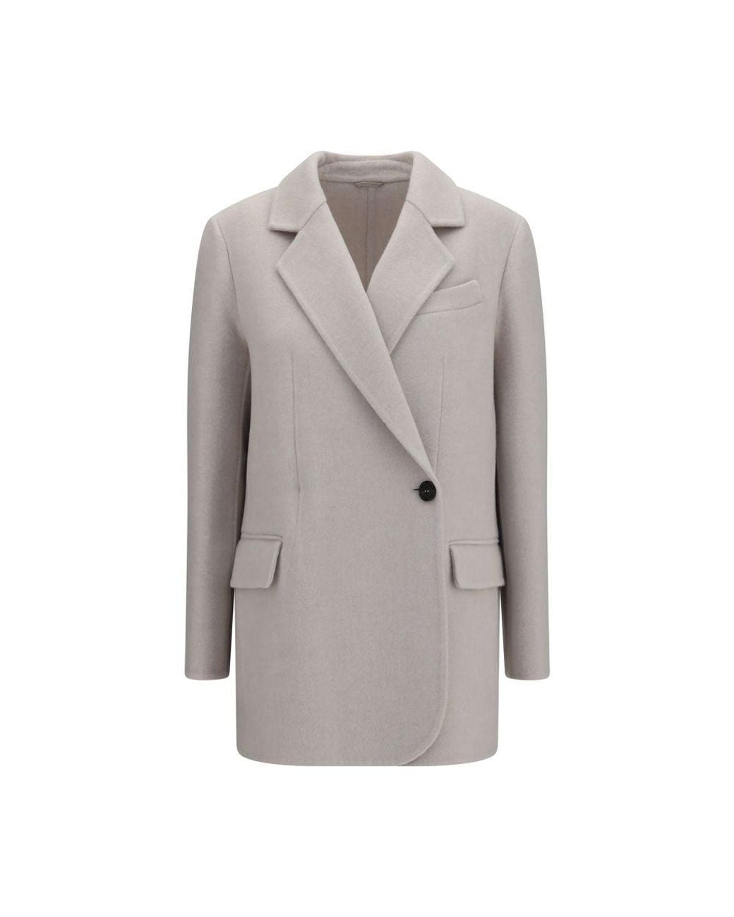 Brunello Cucinelli Gray White Wool Oves Aries Full