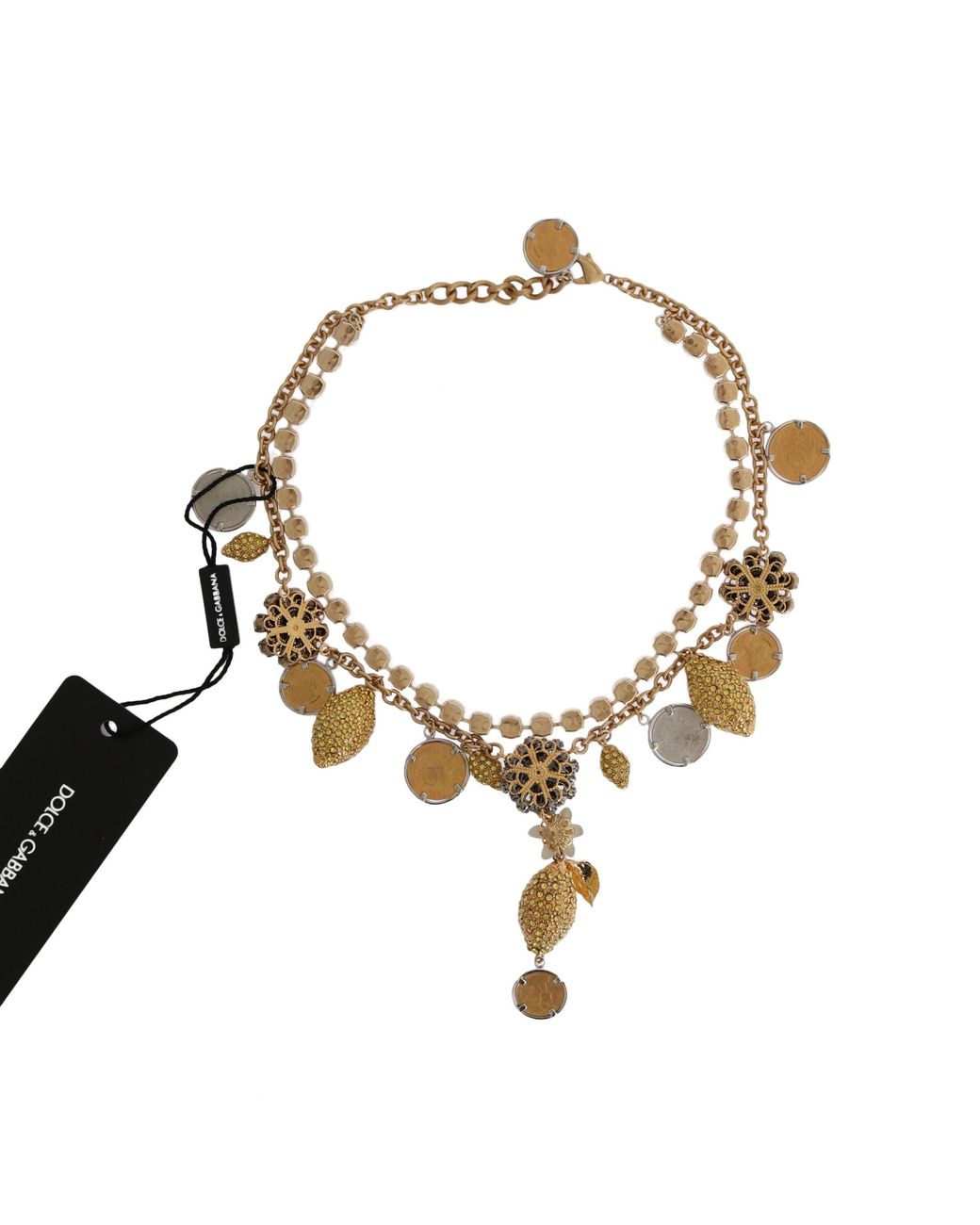 Dolce & Gabbana Black Elegant-Plated Statement Necklace