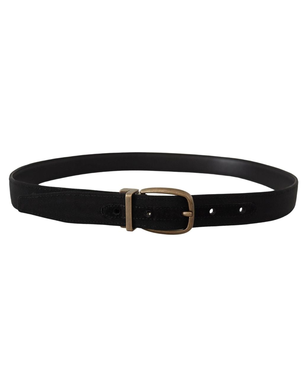 Dolce & Gabbana Black Elegant Grosgrain Leather Belt for men