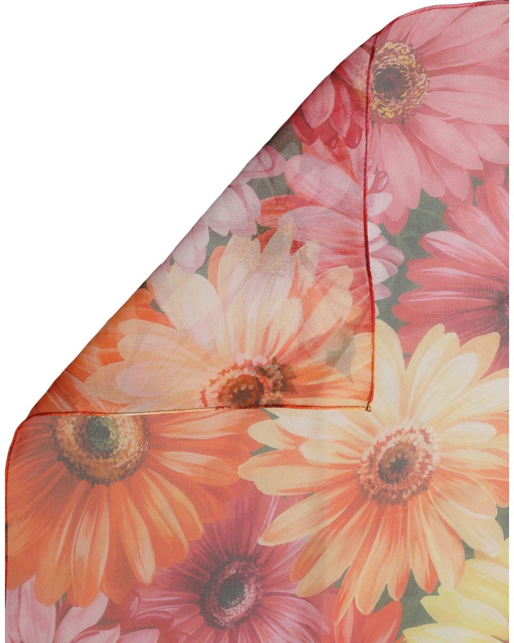 Dolce & Gabbana Pink Multicolor Floral Silk Shawl Stole Scarf