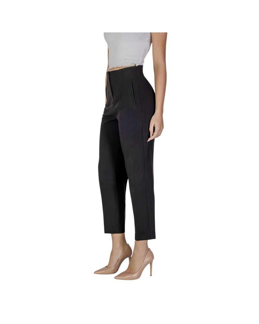 ONLY Black Recycled Polyester Casual Pants