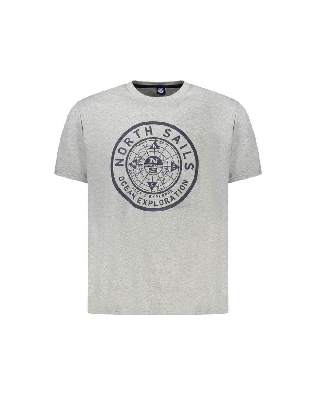 North Sails Gray Cotton T-Shirt for men