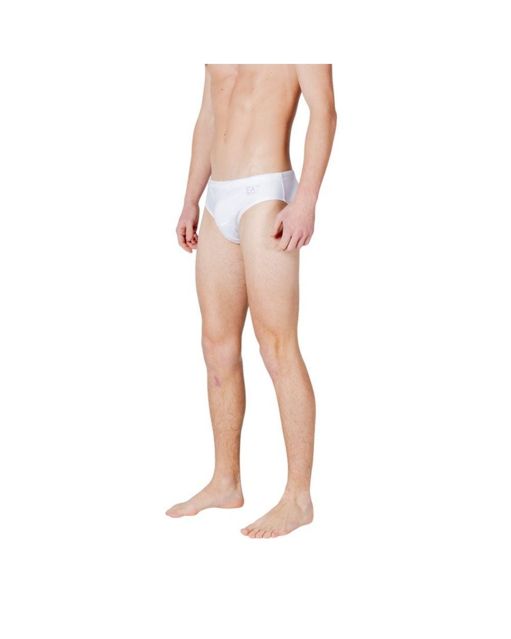 EA7 White Polyester Swim Briefs for men