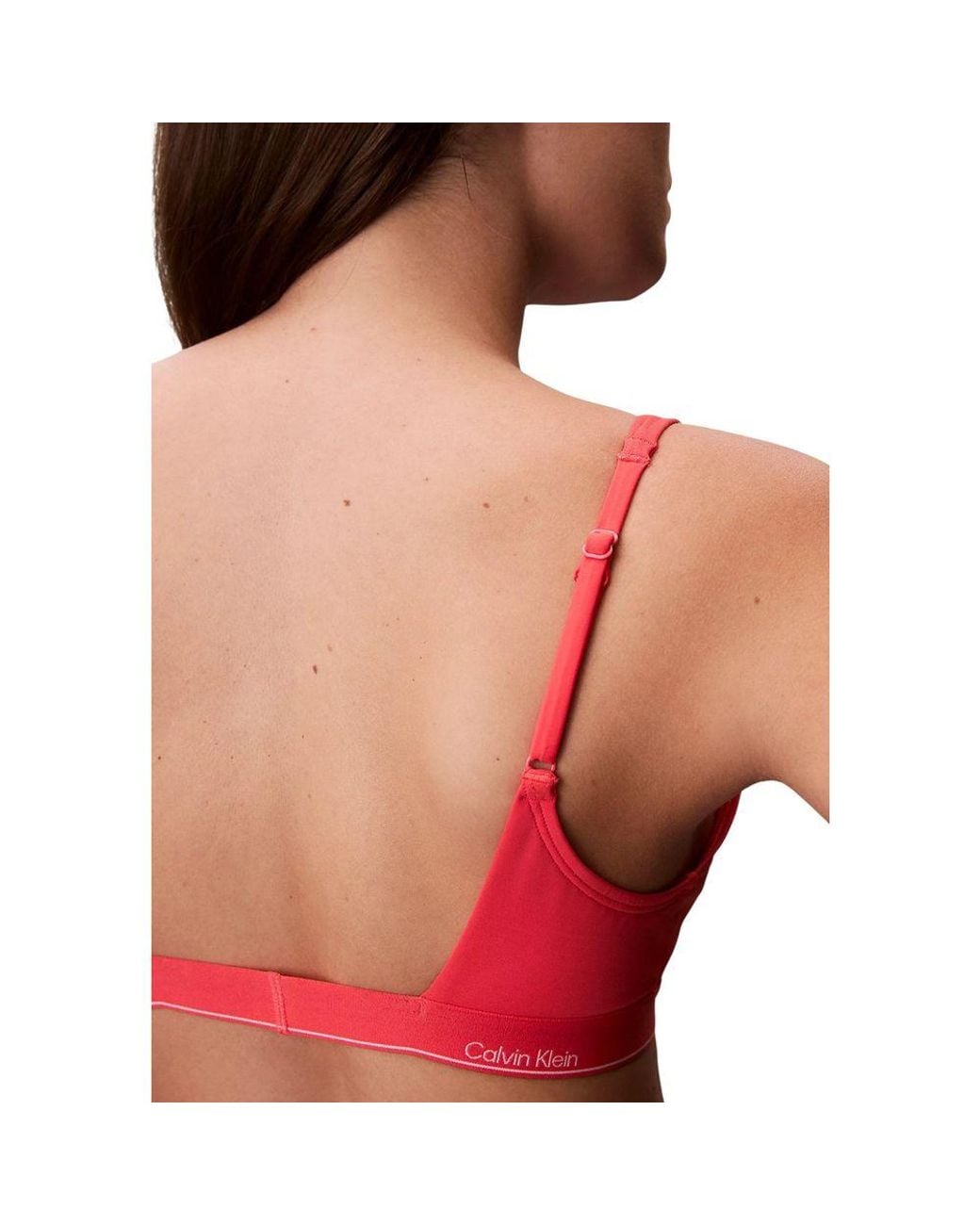 Calvin Klein Red Orange Recycled Polyester Bikini