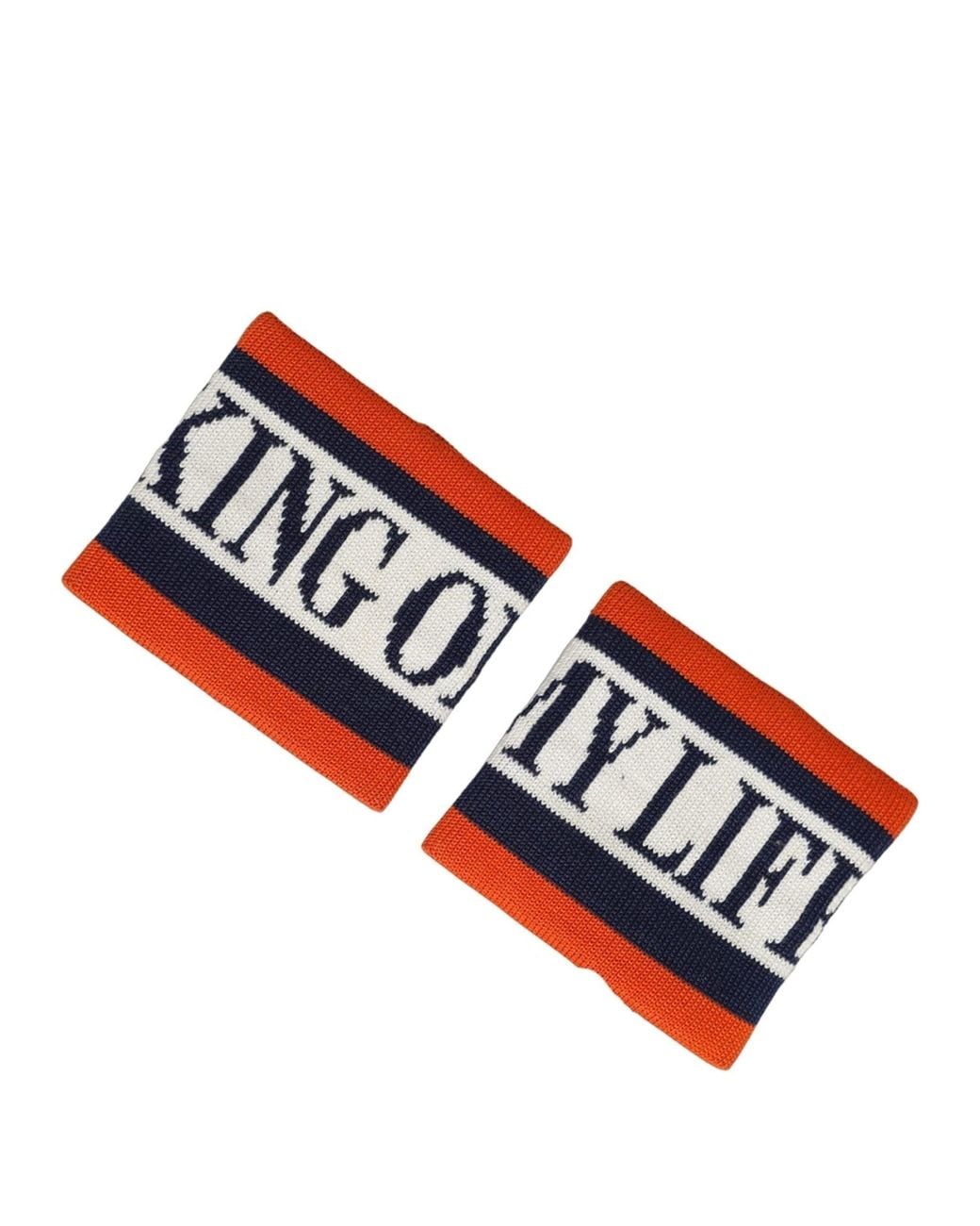 Dolce & Gabbana White Set Striped Cotton King Of My Life Wristband Nylon Elastane Accessory for men