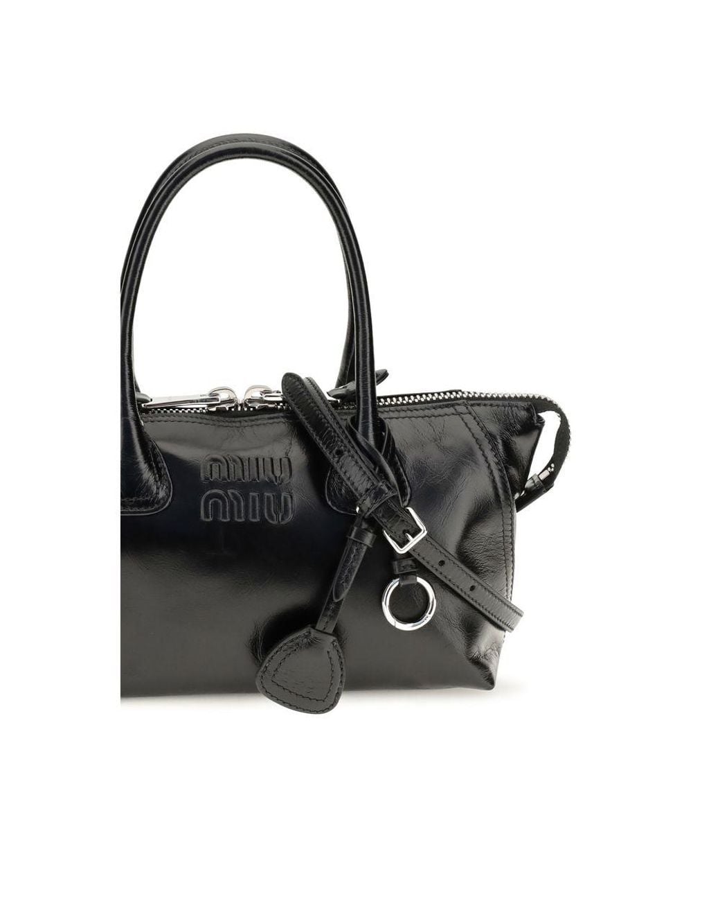 Miu Miu Black Miu Miu Calf Leather Shoulder Bag