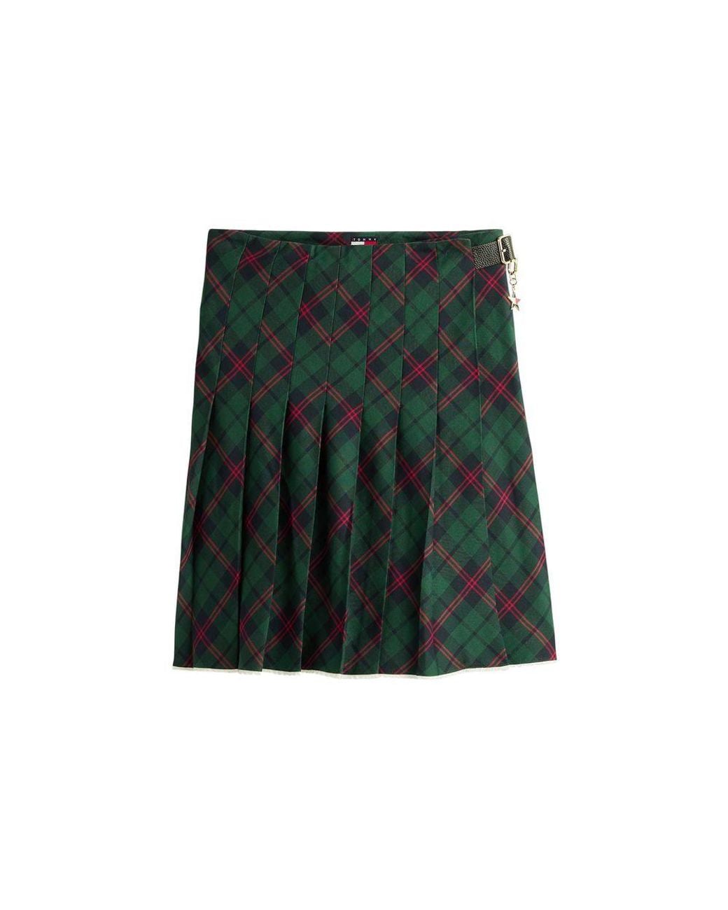 Tommy Hilfiger Green Cotton Mini Skirt