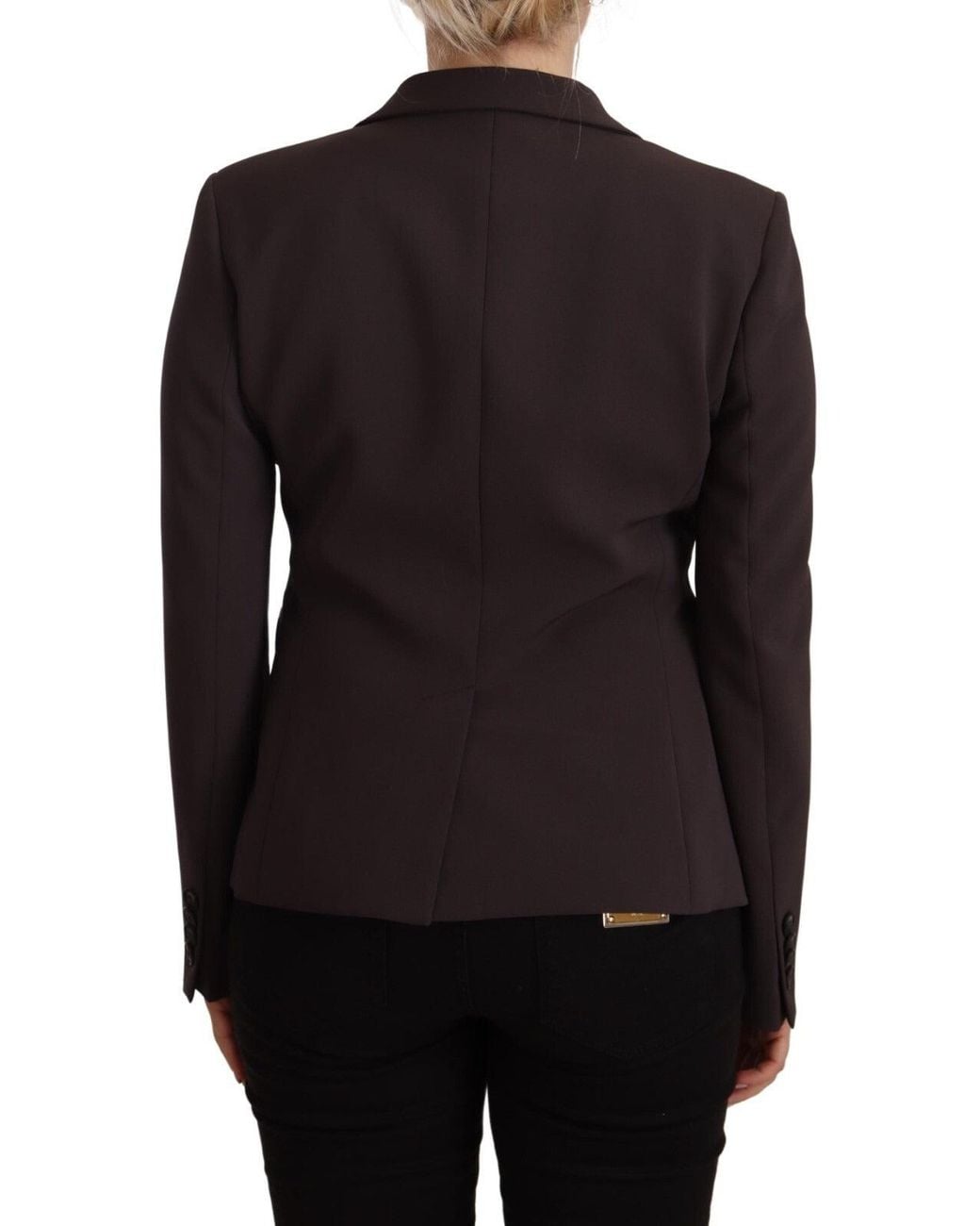 F.it Black Brown Long Sleeve Single Breasted Jacket Blazer