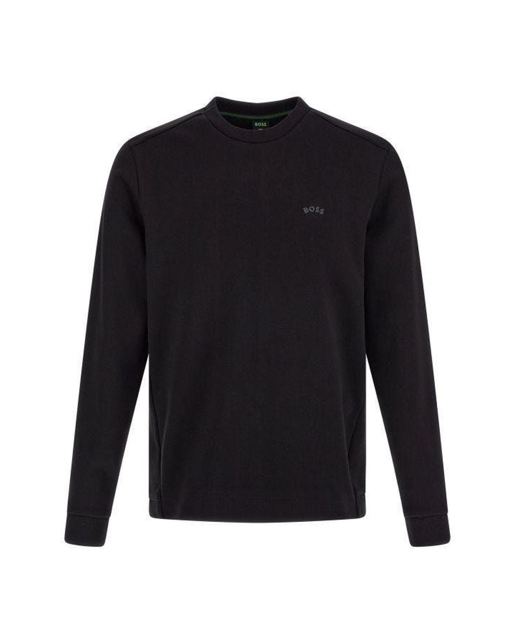 Boss Blue Black Cotton Logo Details Sweatshirt for men
