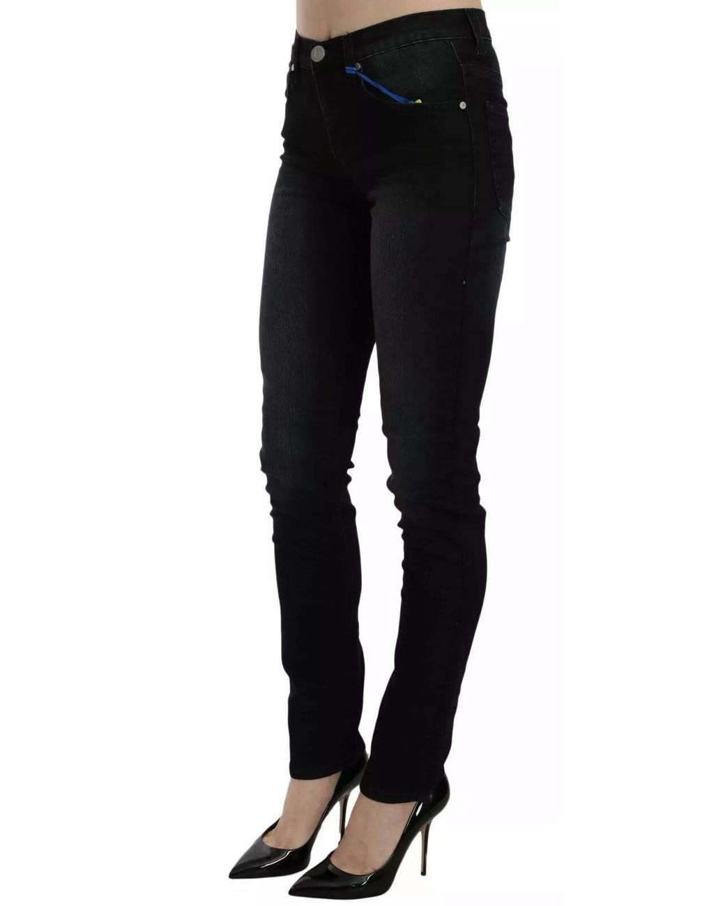 Versace Jeans Couture Dark Black Dora Slim Fit Denim Pants