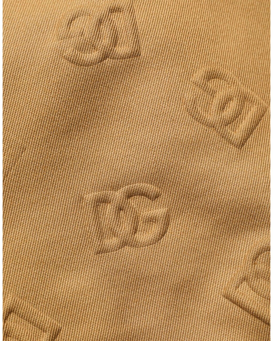 Dolce & Gabbana Natural Brown Cotton Stretch Logo Cargobermuda Shorts for men