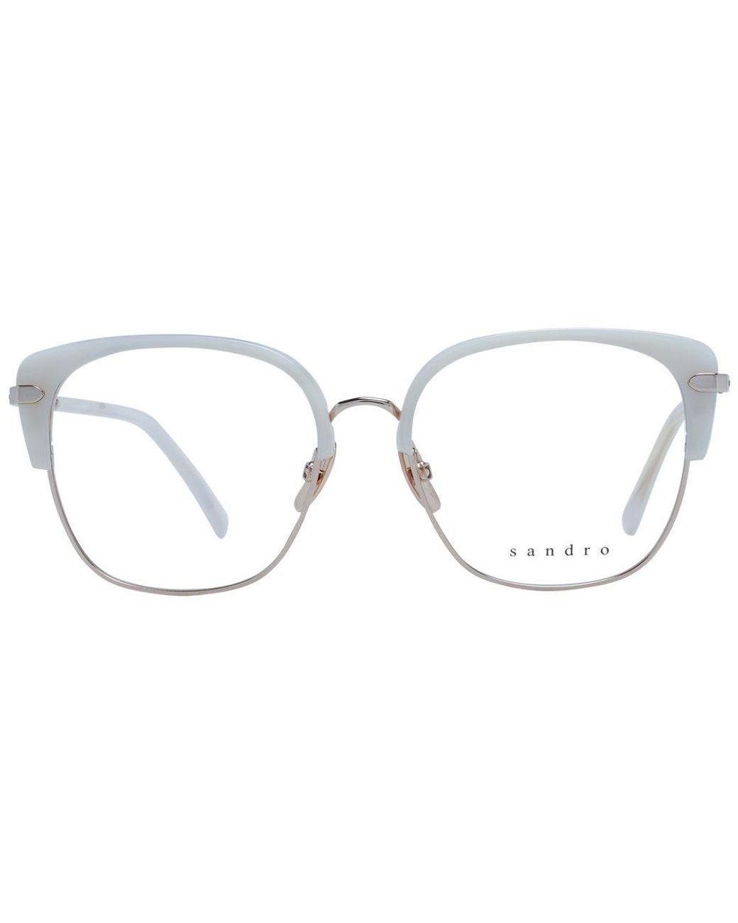 Sandro Metallic White Stainless Steel Glasses (frames) for men