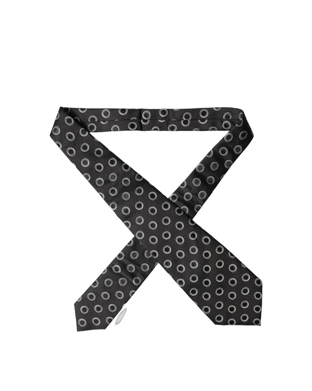 Dolce & Gabbana Black Polka Dot Silk Adjustable Neckwomen's Tie