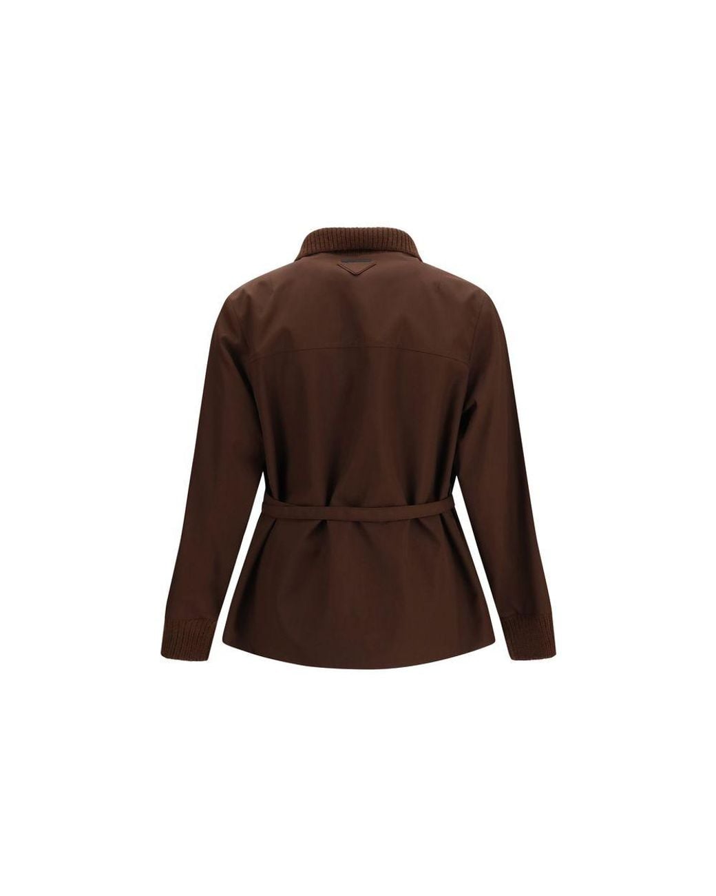 Prada Brown Polyester Shell Jacket for men
