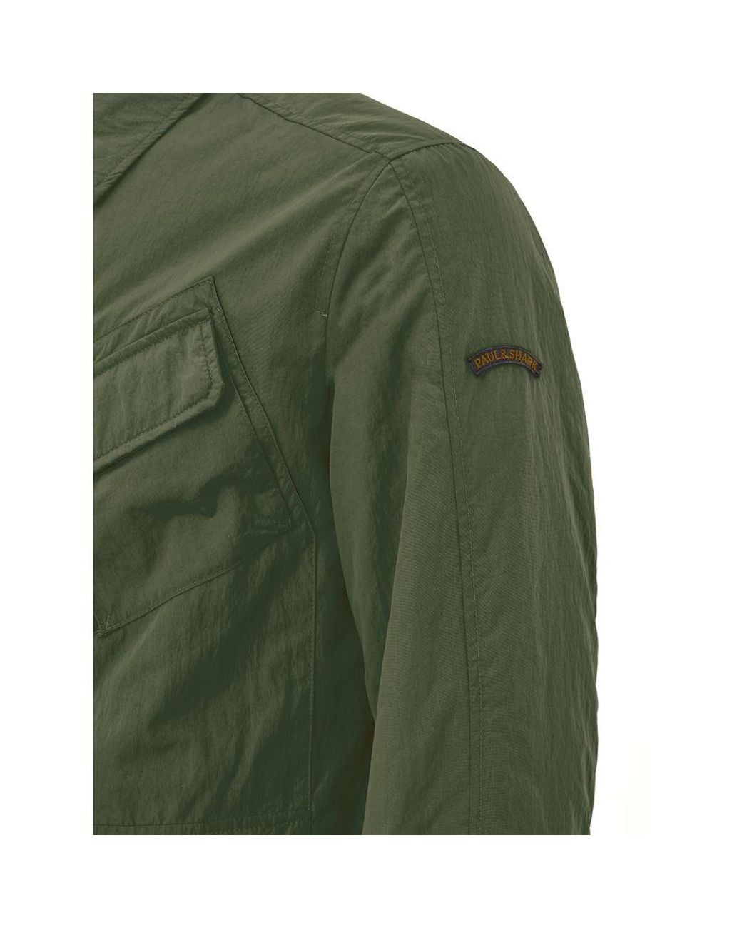 Paul & Shark Green Polyester Coat for men