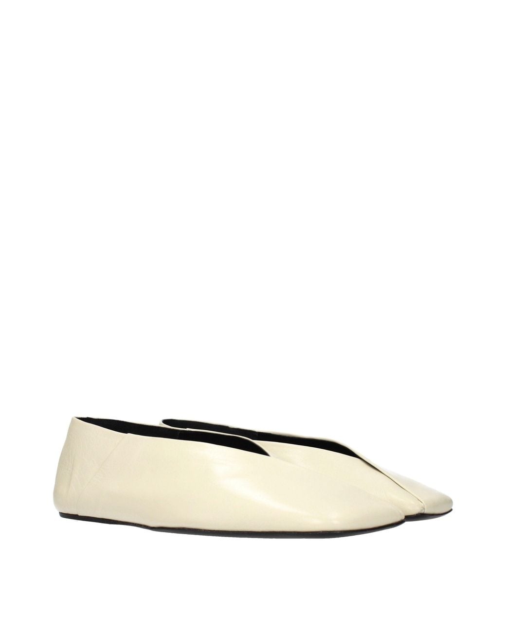 Jil Sander Natural Leather Ballet Flats